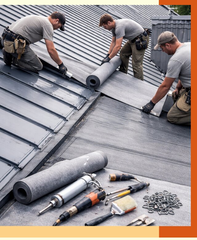 Гидроизоляция металлической кровли полимочевиной в Юрге от 9092 руб. | ТепломастерЮрг