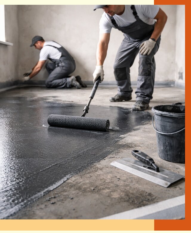 Профессиональная гидроизоляция пола в Юрге от 9092 руб. под ключ | ТепломастерЮрг