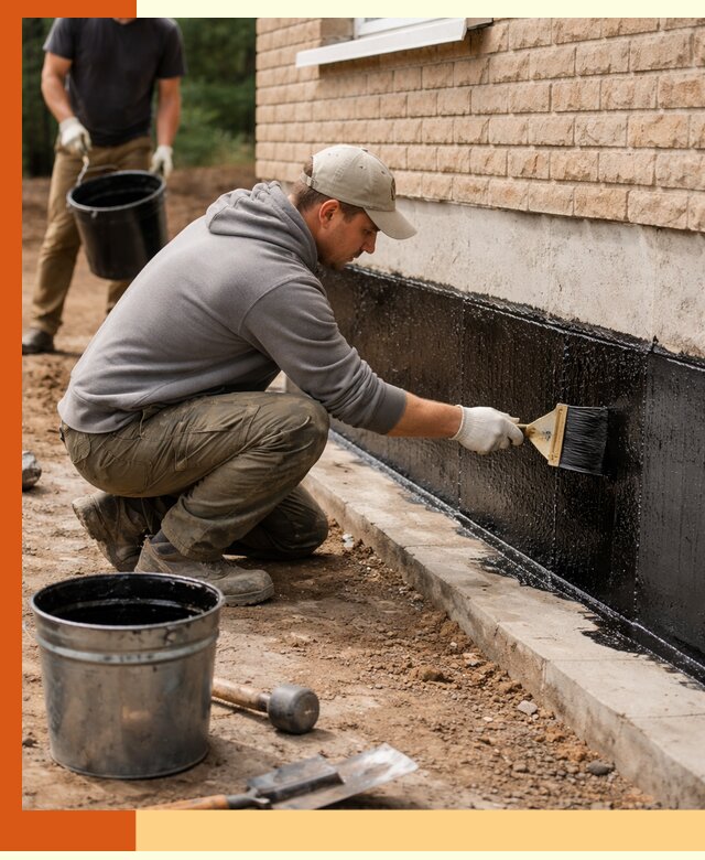 Гидроизоляция цоколя домов и зданий в Юрге эффективными методами