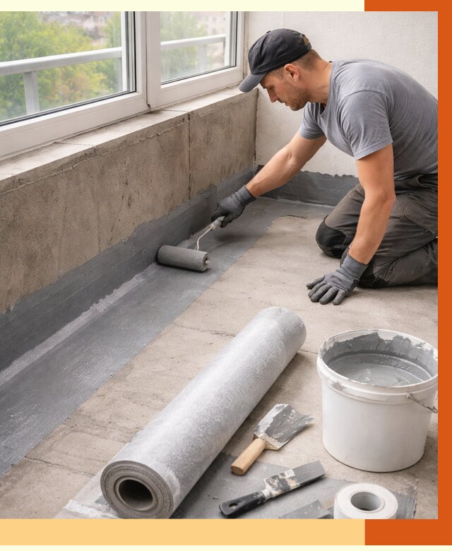 Профессиональная гидроизоляция балкона в Юрге от 4492 руб. | ТепломастерЮрг