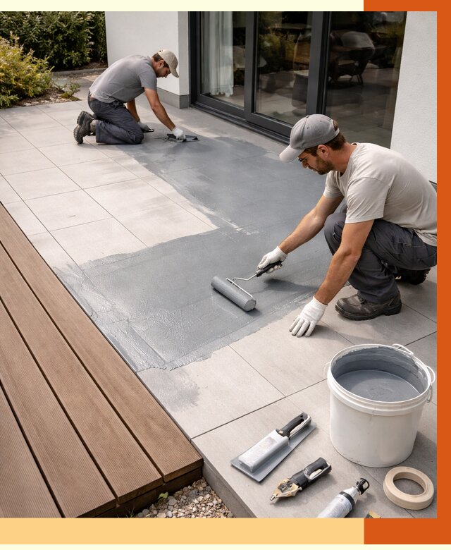 Гидроизоляция террасы в Юрге под ключ от 8022 руб./м² | ТепломастерЮрг