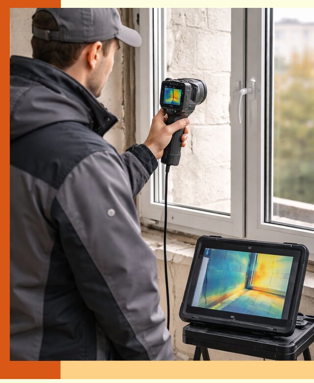 Тепловизионное обследование дома в Юрге для выявления утечек тепла