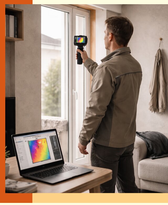 Тепловизионное обследование квартиры в Юрге для поиска утечек тепла