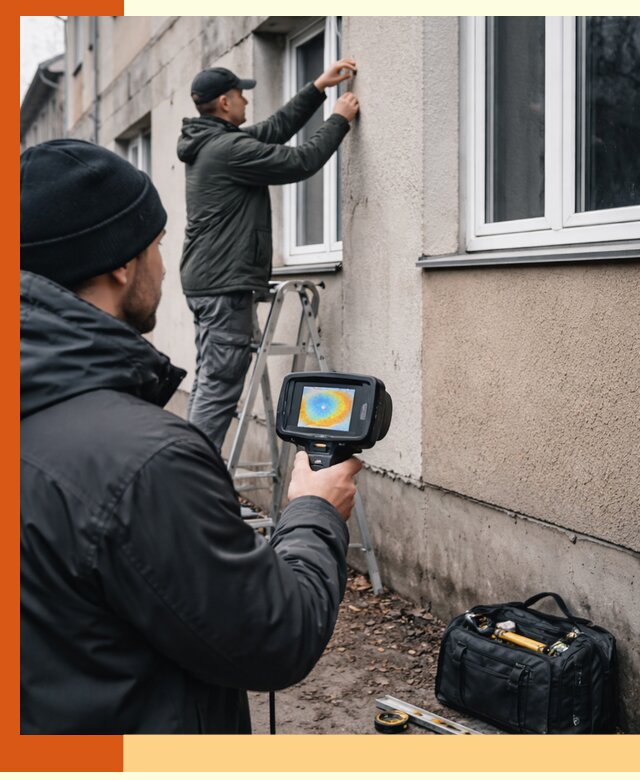 Тепловизионное обследование фасада в Юрге для выявления дефектов