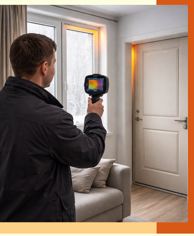 Тепловизионное обследование окон и дверей в Юрге от 4813 руб. | ТепломастерЮрг