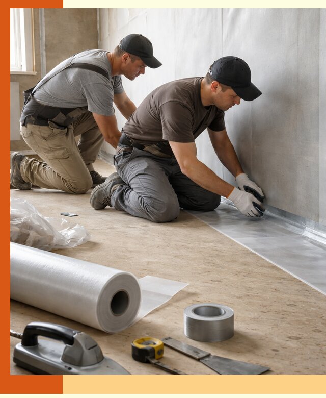 Монтаж пароизоляции для дома и помещений в Юрге