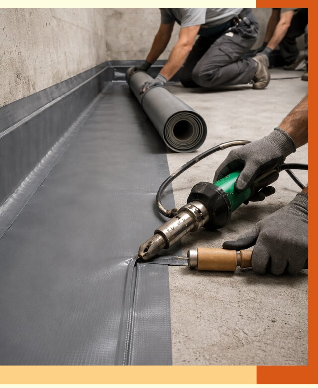 Монтаж гидроизоляционной мембраны в Юрге от 1064 руб/м2 | ТепломастерЮрг